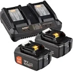 WS24 Akku Starter-Set 18 V / 2x 4,0 Ah Akku + Doppelschnellladeger&auml;t