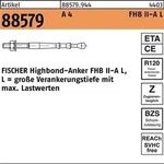 Highbond-Anker R 88579 M20x 210/50 A 4 4 St&uuml;ck FISCHER