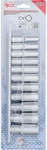 BGS Steckschl&uuml;ssel-Einsatz-Satz Zw&ouml;lfkant, tief Antrieb Innenvierkant 10 mm (3/8")