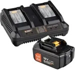 WS24 Akku Starter-Set 18 V / 1x 4,0 Ah Akku + Doppelschnellladeger&auml;t