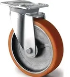 Schwerlastlenkrolle D.160mm Trgf.800kg Lenkrolle Gu&szlig;-PU 135mm 110mm TECWERK