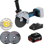 Bosch Akku-Winkelschleifer GWS 18V-180 PC &Oslash; 180 mm / 1x 5,0 Ah + GAL 18V-40