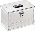 Aluminiumbox mit Klapphebelverschl&uuml;ssen mit Bohrungen L 432 x B 335 x H 275 mm 29 l
