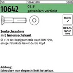 Senkschraube ISO 10642 Innen-6kt M8x 10 8.8 galv.verz. 200 St&uuml;ck