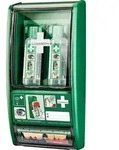 Augensp&uuml;lstation H560xB290xT120ca.mm 2x0,5 l,1xPflasterspender CEDERROTH