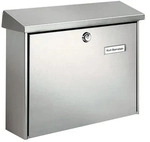 BURG-W&Auml;CHTER Briefkasten Amrum 3867 Ni H.320mm B.377mm T.115mm VA DIN C4 - 3867 NI