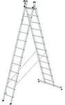 G&uuml;nzburger Steigtechnik Mehrzweckleiter 2tlg. mit nivello-Traverse 2 x 12 Sprossen -