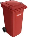 SULO M&uuml;llgro&szlig;beh&auml;lter 240l HDPE rot fahrbar,n.EN 840 - 1093386