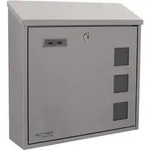 Briefkasten Muro H.360mm B.360mm T.100mm grau VA DIN C4 ROTTNER