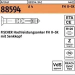 Hochleistungsanker R 88594 FH II 12/50 SK A 4 25 St&uuml;ck FISCHER