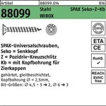 Spanplattenschraube R 88099 Seko PZ 4,5x45/34-Z Sta galv.verz. WIROX 500St. SPAX