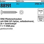 Pfostenschraube R 88191 Selbstbohrend 8x 50/45-T40 A 2 50 St&uuml;ck SPAX