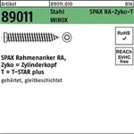 Rahmenanker R 89011 Zyko T-STAR plus 7,5x210-T30 galv.verz. WIROX 100St. SPAX