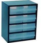 raaco Kleinteilemagazin B 357 x T 255 x H 435 mm Stahlblech 8 Schubladen - 137584