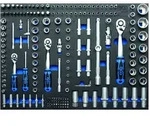 BGS 3/3 Werkstattwageneinlagen: 192-tlg Steckschl&uuml;ssel-Satz Pro Torque - 4036