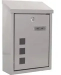 Briefkasten Casa H.325mm B.220mm T.100mm grau VA DIN C5 ROTTNER