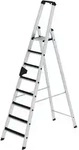 G&uuml;nzburger Steigtechnik Stufen-Stehleiter einseitig begehbar mit clip-step 8 Stufen