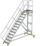 G&uuml;nzburger Steigtechnik Plattformtreppe 45&deg; fahrbar Stufenbreite 0,6 m 13 Stufen