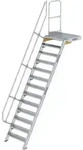 G&uuml;nzburger Steigtechnik Treppe mit Plattform 60&deg; Stufenbreite 800 mm 13 Stufen