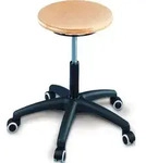 Drehhocker m.Rollen Buche natur Sitz-H.420-550mm