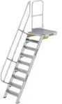 G&uuml;nzburger Steigtechnik Treppe mit Plattform 60&deg; Stufenbreite 600 mm 9 Stufen