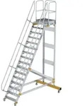 G&uuml;nzburger Steigtechnik Plattformtreppe 60&deg; fahrbar Stufenbreite 0,8 m 16...