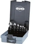 RUKO Kegel- und Entgratsenker-Satz 6tlg. DIN 335 Form C 90&deg; HSSE-Co 5 &Oslash; 6,3 - 20,5