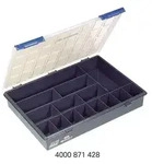 raaco Sortimentskasten B 338 x T 261 x H 57 mm 15 F&auml;cher transparent / dunkelblau -