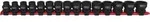 KS TOOLS 1/2" Sechskant-Kraft-Stecknuss-Satz extra kurz 15tlg. - 515.0055