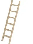 G&uuml;nzburger Steigtechnik Stufen-Anlegeleiter Holz ohne Traverse 6 Stufen -...