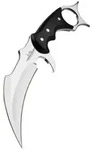 Messer mit Scheide aus schwarzem Leder