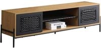 SalesFever Lowboard Natur / Schwarz 396247