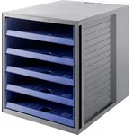 HAN Schubladenbox KARMA 14018-16 Grau DIN A4 Anzahl der Schubf&auml;cher: 5