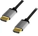 LogiLink HDMI AV Anschlusskabel [1x HDMI-Stecker - 1x HDMI-Stecker] 5m Schwarz-Grau
