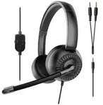 SPEEDLINK METIS Stereo Headset, 3,5mm Jack with Y-Adapter, black