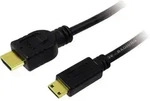 LogiLink HDMI Anschlusskabel HDMI-A Stecker, HDMI-Mini-C Stecker 2.00 m Schwarz