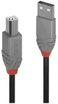 LINDY USB-Kabel USB 2.0 USB-A Stecker, USB-B Stecker 5.00 m Schwarz 36675