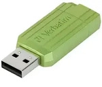 Verbatim USB DRIVE 2.0 PINSTRIPE USB-Stick 128GB Eucalyptus, Gr&uuml;n 49462 USB-A (USB