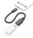 Hama USB-Kabel USB 3.2 Gen1 USB-A Buchse, USB-C&reg; Stecker 0.15m Schwarz 00201605
