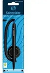 Schneider Kugelschreiber Klick-Fix-Pen schwarz, Teleschnur an Klemmbacken