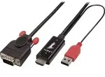 LINDY HDMI / VGA Adapterkabel HDMI-A Stecker, VGA 15pol. Stecker 1.00 m Schwarz 41455