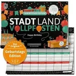 DENKRIESEN - STADT LAND VOLLPFOSTEN&reg; - GEBURTSTAGS EDITION - "Happy Birthday." - A4