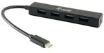 Equip 128954 4 Port USB-C&reg; (USB 3.2 Gen 2) Multiport Hub Schwarz