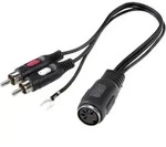 SpeaKa Professional SP-7869832 Cinch / DIN-Anschluss Audio Y-Adapter [1x DIN-Buchse