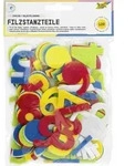 Folia Filzstanzteile ZAHLEN, selbstklebend, 120 St&uuml;ck, farbig sortiert
