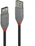 LINDY USB-Kabel USB 2.0 USB-A Stecker, USB-A Buchse 0.50 m Schwarz 36701