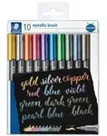 STAEDTLER 8321 Metallic brush, Etui mit 10 sortierten Farben, 8321 TB10