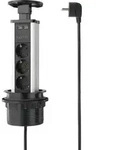 Sygonix SY-4737794 Steckdosenturm Schwarz, Silber Schutzkontakt 1St.