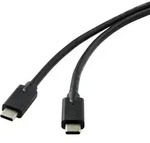 Renkforce USB-Kabel USB 3.2 Gen2x2 USB-C&reg; Stecker 2.00m Schwarz Geschirmt RF-4531576