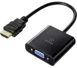 Renkforce HDMI / VGA Adapterkabel HDMI-A Stecker, VGA 15pol. Buchse 0.15 m Schwarz